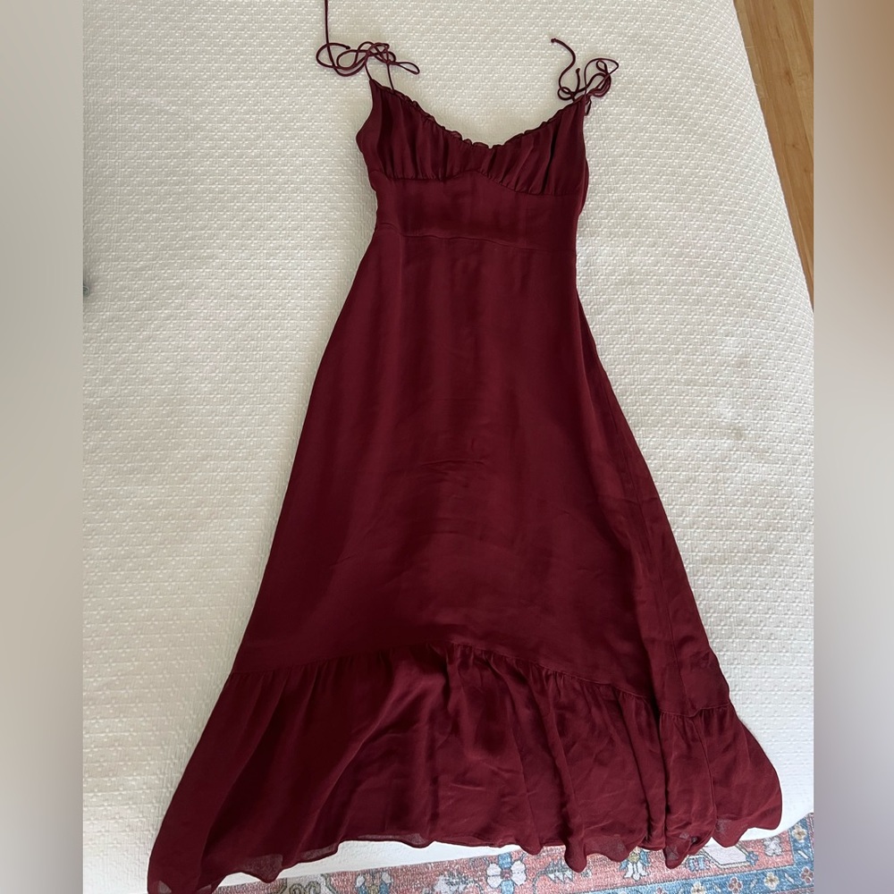 Reformation Embry Dress in Plum